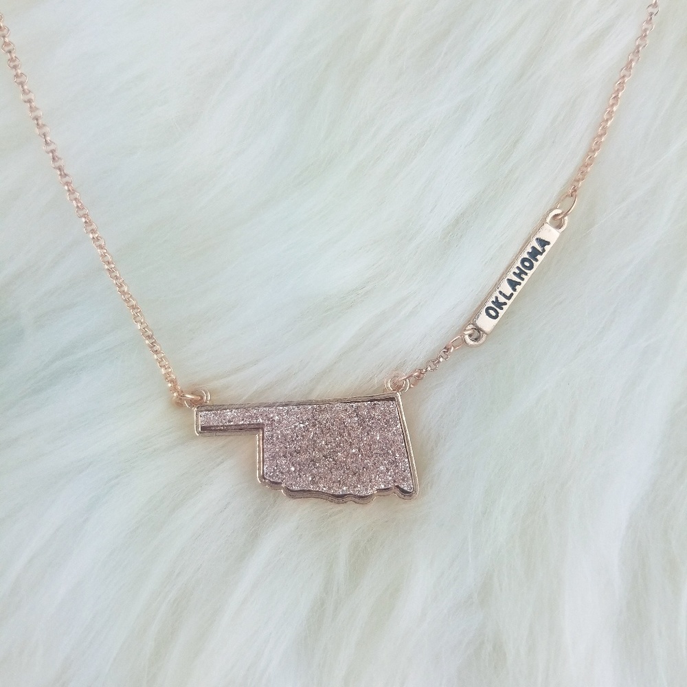 Rose Gold Druzy Oklahoma